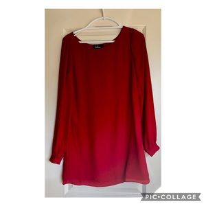 Lulu’s Red Shift Dress with Button Sleeve Detail